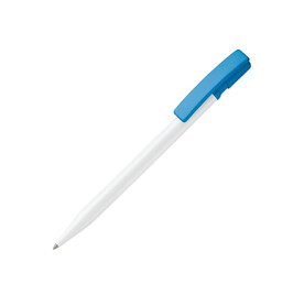 Kugelschreiber Nash Hardcolour - Weiss / Hellblau bedrucken, Art.-Nr. LT80815-N0112 Kugelschreiber Nash Hardcolour - Weiss / Hellblau bedrucken, Art.-Nr. LT80815-N0112