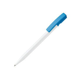 Kugelschreiber Nash Hardcolour - Weiss / Hellblau bedrucken, Art.-Nr. LT80815-N0112 Kugelschreiber Nash Hardcolour - Weiss / Hellblau bedrucken, Art.-Nr. LT80815-N0112
