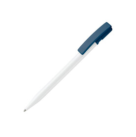 Kugelschreiber Nash Hardcolour - Weiss / Dunkelblau bedrucken, Art.-Nr. LT80815-N0110 Kugelschreiber Nash Hardcolour - Weiss / Dunkelblau bedrucken, Art.-Nr. LT80815-N0110