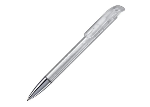 Kugelschreiber Atlas Transparent mit Metallspitze - Transparent Weiss bedrucken, Art.-Nr. LT80827-N0401