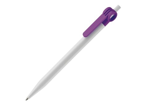 Kugelschreiber Futurepoint Hardcolour - Weiss / Purple bedrucken, Art.-Nr. LT80886-N0172