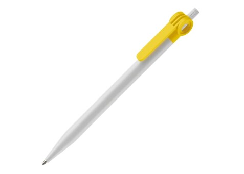 Kugelschreiber Futurepoint Hardcolour - Weiss / Gelb bedrucken, Art.-Nr. LT80886-N0141