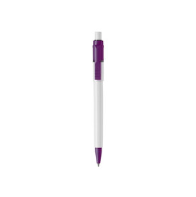 Kugelschreiber Baron Colour Hardcolour - Weiss / Purple bedrucken, Art.-Nr. LT80900-N0172 Kugelschreiber Baron Colour Hardcolour - Weiss / Purple bedrucken, Art.-Nr. LT80900-N0172
