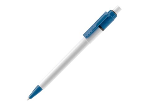 Kugelschreiber Baron Colour Hardcolour - Weiss / Hellblau bedrucken, Art.-Nr. LT80900-N0112