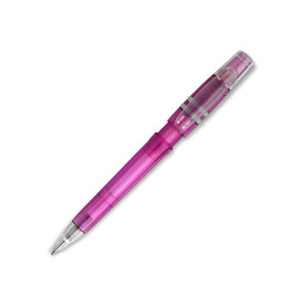 Kugelschreiber Nora Clear Transparent - Transparent / Rosa bedrucken, Art.-Nr. LT80905-N0476
