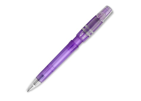 Kugelschreiber Nora Clear Transparent - Transparent Violett bedrucken, Art.-Nr. LT80905-N0472