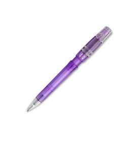 Kugelschreiber Nora Clear Transparent - Transparent / Purple bedrucken, Art.-Nr. LT80905-N0472
