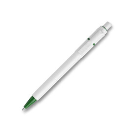 Kugelschreiber Baron hardcolour - Weiss / Grün bedrucken, Art.-Nr. LT80906-N0131 Kugelschreiber Baron hardcolour - Weiss / Grün bedrucken, Art.-Nr. LT80906-N0131