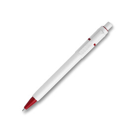 Kugelschreiber Baron hardcolour - Weiss / Rot bedrucken, Art.-Nr. LT80906-N0121 Kugelschreiber Baron hardcolour - Weiss / Rot bedrucken, Art.-Nr. LT80906-N0121