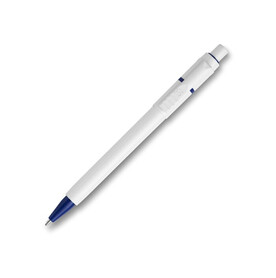 Kugelschreiber Baron hardcolour - Weiss / Dunkelblau bedrucken, Art.-Nr. LT80906-N0110 Kugelschreiber Baron hardcolour - Weiss / Dunkelblau bedrucken, Art.-Nr. LT80906-N0110
