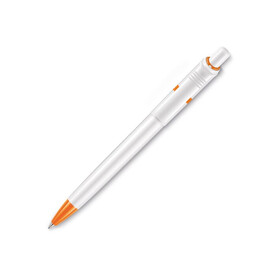 Kugelschreiber Ducal hardcolour - Weiss / Orange bedrucken, Art.-Nr. LT80907-N0126 Kugelschreiber Ducal hardcolour - Weiss / Orange bedrucken, Art.-Nr. LT80907-N0126