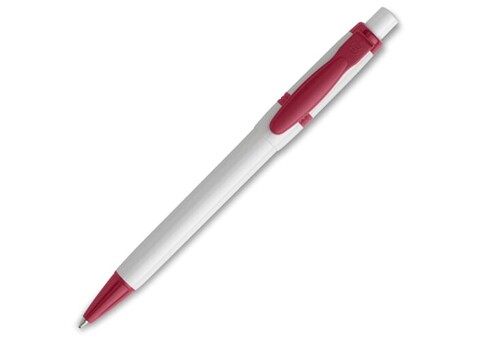 Kugelschreiber Olly hardcolour - Weiss / Rosé bedrucken, Art.-Nr. LT80940-N0176
