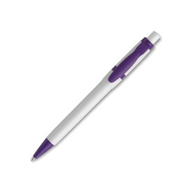 Kugelschreiber Olly hardcolour - Weiss / Lila bedrucken, Art.-Nr. LT80940-N0171 Kugelschreiber Olly hardcolour - Weiss / Lila bedrucken, Art.-Nr. LT80940-N0171
