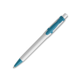 Kugelschreiber Olly hardcolour - Weiss / Türkis bedrucken, Art.-Nr. LT80940-N0137 Kugelschreiber Olly hardcolour - Weiss / Türkis bedrucken, Art.-Nr. LT80940-N0137