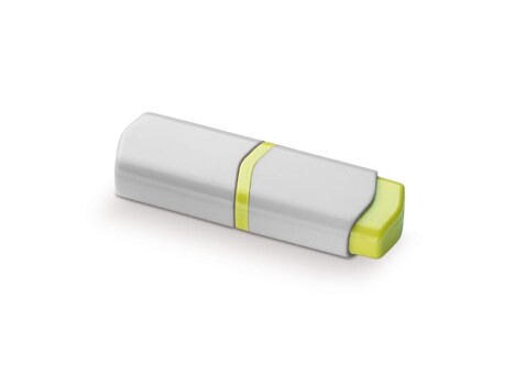 Textmarker Mini - Weiss / Gelb bedrucken, Art.-Nr. LT81284-N0141