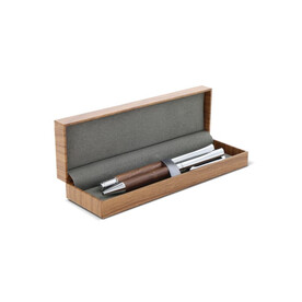 Set Kugelschreiber und Rollerball aus Metall Nussbaumholz in Geschenkbox - Holz bedrucken, Art.-Nr. LT82155-N0093 Set Kugelschreiber und Rollerball aus Metall Nussbaumholz in Geschenkbox - Holz bedrucken, Art.-Nr. LT82155-N0093