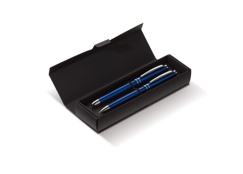 Metall Rollerball Two Stripes - Dunkelblau bedrucken, Art.-Nr. LT82365-N0010