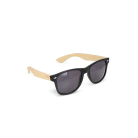 Justin RPC-Sonnenbrille mit Bambus UV400 - Schwarz bedrucken, Art.-Nr. LT86721-N0002