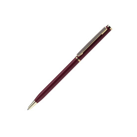 Metallkugelschreiber Slim mit Gold Applikation - Rot bedrucken, Art.-Nr. LT87060-N0021