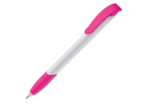 Kugelschreiber Apollo Hardcolour - Weiss / Rosa bedrucken, Art.-Nr. LT87100-N0176