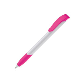 Kugelschreiber Apollo Hardcolour - Weiss / Rosa bedrucken, Art.-Nr. LT87100-N0176