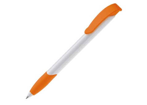 Kugelschreiber Apollo Hardcolour - Weiss / Orange bedrucken, Art.-Nr. LT87100-N0126