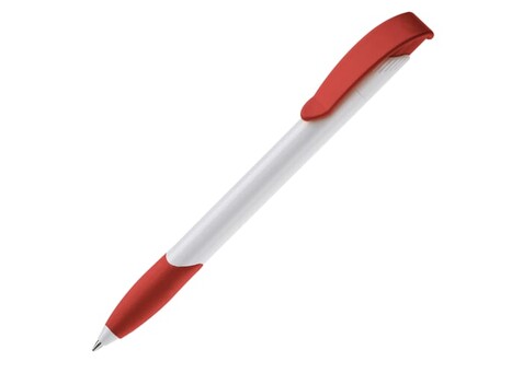 Kugelschreiber Apollo Hardcolour - Weiss / Rot bedrucken, Art.-Nr. LT87100-N0121