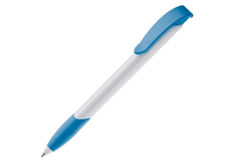 Kugelschreiber Apollo Hardcolour - Weiss / Blau bedrucken, Art.-Nr. LT87100-N0111
