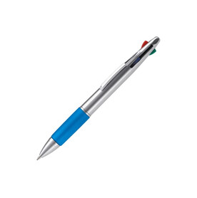 Kugelschreiber mit 4 Schreibfarben - Silber / Blau bedrucken, Art.-Nr. LT87226-N0511 Kugelschreiber mit 4 Schreibfarben - Silber / Blau bedrucken, Art.-Nr. LT87226-N0511