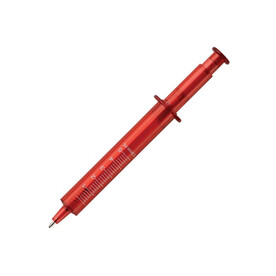 Spritzenstift transparent - Transparent / Rot bedrucken, Art.-Nr. LT87227-N0421