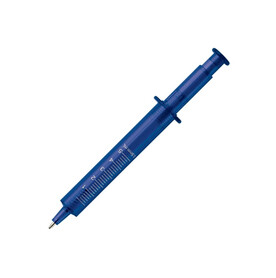 Spritzenstift transparent - Transparent / Blau bedrucken, Art.-Nr. LT87227-N0411