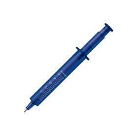 Spritzenstift transparent - Transparent / Blau bedrucken, Art.-Nr. LT87227-N0411