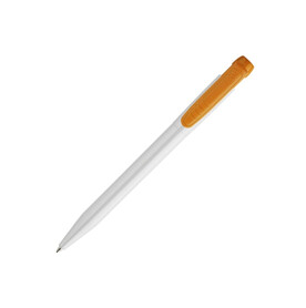 Kugelschreiber Pier hardcolour - Weiss / Orange bedrucken, Art.-Nr. LT87412-N0126 Kugelschreiber Pier hardcolour - Weiss / Orange bedrucken, Art.-Nr. LT87412-N0126