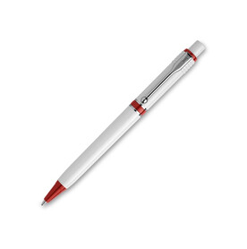 Kugelschreiber Raja hardcolour - Weiss / Rot bedrucken, Art.-Nr. LT87520-N0121 Kugelschreiber Raja hardcolour - Weiss / Rot bedrucken, Art.-Nr. LT87520-N0121