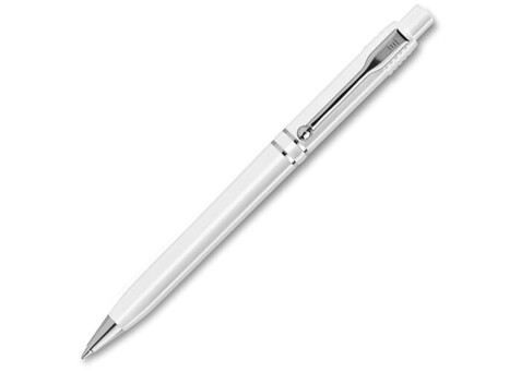 Kugelschreiber Raja Chrome hardcolour - Weiss bedrucken, Art.-Nr. LT87528-N0001