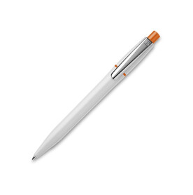 Kugelschreiber Semyr hardcolour - Weiss / Orange bedrucken, Art.-Nr. LT87533-N0126 Kugelschreiber Semyr hardcolour - Weiss / Orange bedrucken, Art.-Nr. LT87533-N0126