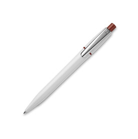 Kugelschreiber Semyr hardcolour - Weiss / Dunkelrot bedrucken, Art.-Nr. LT87533-N0120 Kugelschreiber Semyr hardcolour - Weiss / Dunkelrot bedrucken, Art.-Nr. LT87533-N0120