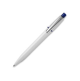 Kugelschreiber Semyr hardcolour - Weiss / Dunkelblau bedrucken, Art.-Nr. LT87533-N0110 Kugelschreiber Semyr hardcolour - Weiss / Dunkelblau bedrucken, Art.-Nr. LT87533-N0110