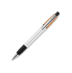 Kugelschreiber Semyr Grip Colour hardcolour - Weiss / Orange bedrucken, Art.-Nr. LT87536-N0126 Kugelschreiber Semyr Grip Colour hardcolour - Weiss / Orange bedrucken, Art.-Nr. LT87536-N0126