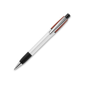 Kugelschreiber Semyr Grip Colour hardcolour - Weiss / Dunkelrot bedrucken, Art.-Nr. LT87536-N0120 Kugelschreiber Semyr Grip Colour hardcolour - Weiss / Dunkelrot bedrucken, Art.-Nr. LT87536-N0120