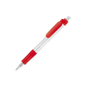 Kugelschreiber Vegetal Pen Clear Transparent - Gefrostet Rot bedrucken, Art.-Nr. LT87540-N5421