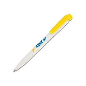 Kugelschreiber Ingeo TM Pen hardcolour - Weiss / Gelb bedrucken, Art.-Nr. LT87542-N0141 Kugelschreiber Ingeo TM Pen hardcolour - Weiss / Gelb bedrucken, Art.-Nr. LT87542-N0141