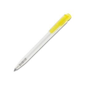 Kugelschreiber Ingeo TM Pen Clear Transparent - Gefrostet Gelb bedrucken, Art.-Nr. LT87543-N5441 Kugelschreiber Ingeo TM Pen Clear Transparent - Gefrostet Gelb bedrucken, Art.-Nr. LT87543-N5441