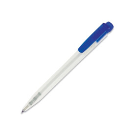 Kugelschreiber Ingeo TM Pen Clear Transparent - Gefrostet Blau bedrucken, Art.-Nr. LT87543-N5411 Kugelschreiber Ingeo TM Pen Clear Transparent - Gefrostet Blau bedrucken, Art.-Nr. LT87543-N5411