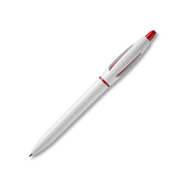 Kugelschreiber S! hardcolour - Weiss / Rot bedrucken, Art.-Nr. LT87546-N0121 Kugelschreiber S! hardcolour - Weiss / Rot bedrucken, Art.-Nr. LT87546-N0121