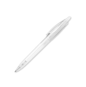 Kugelschreiber Bio-S! Clear Transparent - Ecru / Weiss bedrucken, Art.-Nr. LT87549-N5401