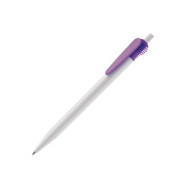 Kugelschreiber Cosmo Hardcolour - Weiss / Purple bedrucken, Art.-Nr. LT87610-N0172