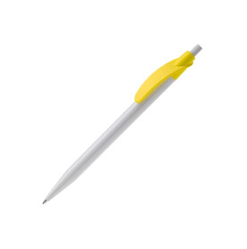 Kugelschreiber Cosmo Hardcolour - Weiss / Gelb bedrucken, Art.-Nr. LT87612-N0141 Kugelschreiber Cosmo Hardcolour - Weiss / Gelb bedrucken, Art.-Nr. LT87612-N0141