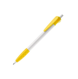 Kugelschreiber Cosmo Grip HC - Weiss / Gelb bedrucken, Art.-Nr. LT87620-N0141 Kugelschreiber Cosmo Grip HC - Weiss / Gelb bedrucken, Art.-Nr. LT87620-N0141