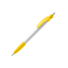 Kugelschreiber Cosmo Grip HC - Weiss / Gelb bedrucken, Art.-Nr. LT87622-N0141 Kugelschreiber Cosmo Grip HC - Weiss / Gelb bedrucken, Art.-Nr. LT87622-N0141